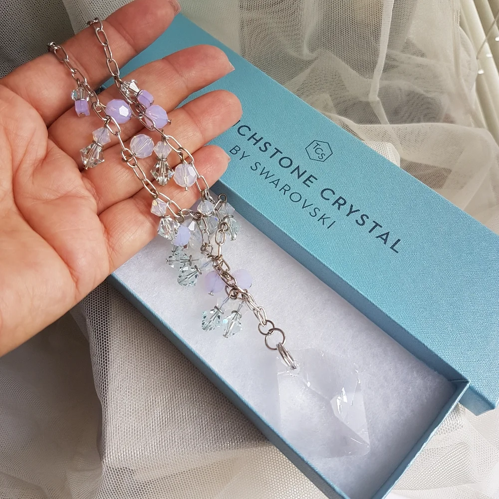 AUTHENTIC Swarovski Touchstone Crystal Charm Necklace